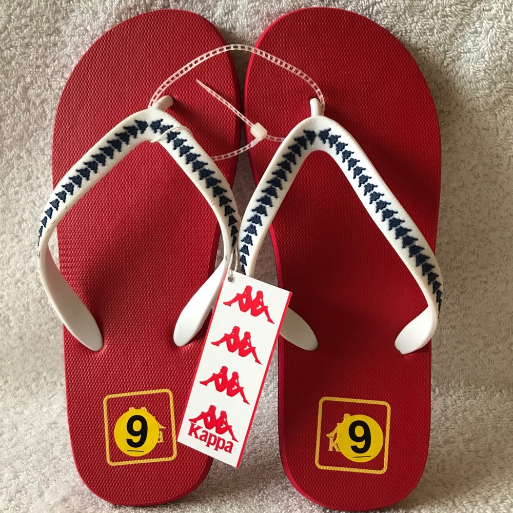 Red Kappa Flip Flops Brand New with Tags